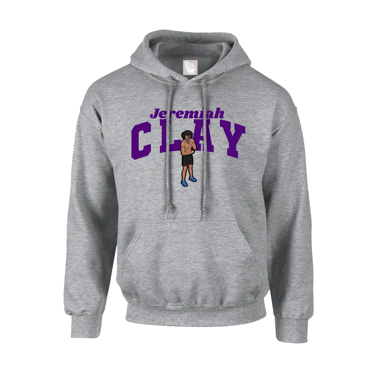 Youth Hoodie — Signature Arch in Grey