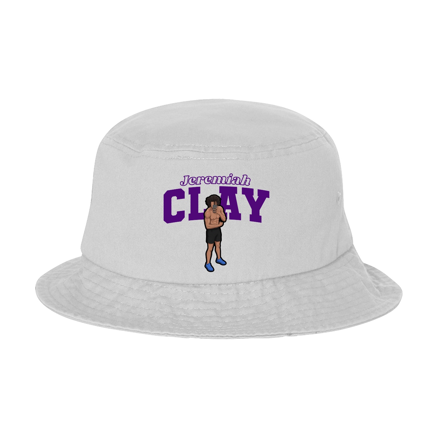 Bucket Cap — Name Arch in White