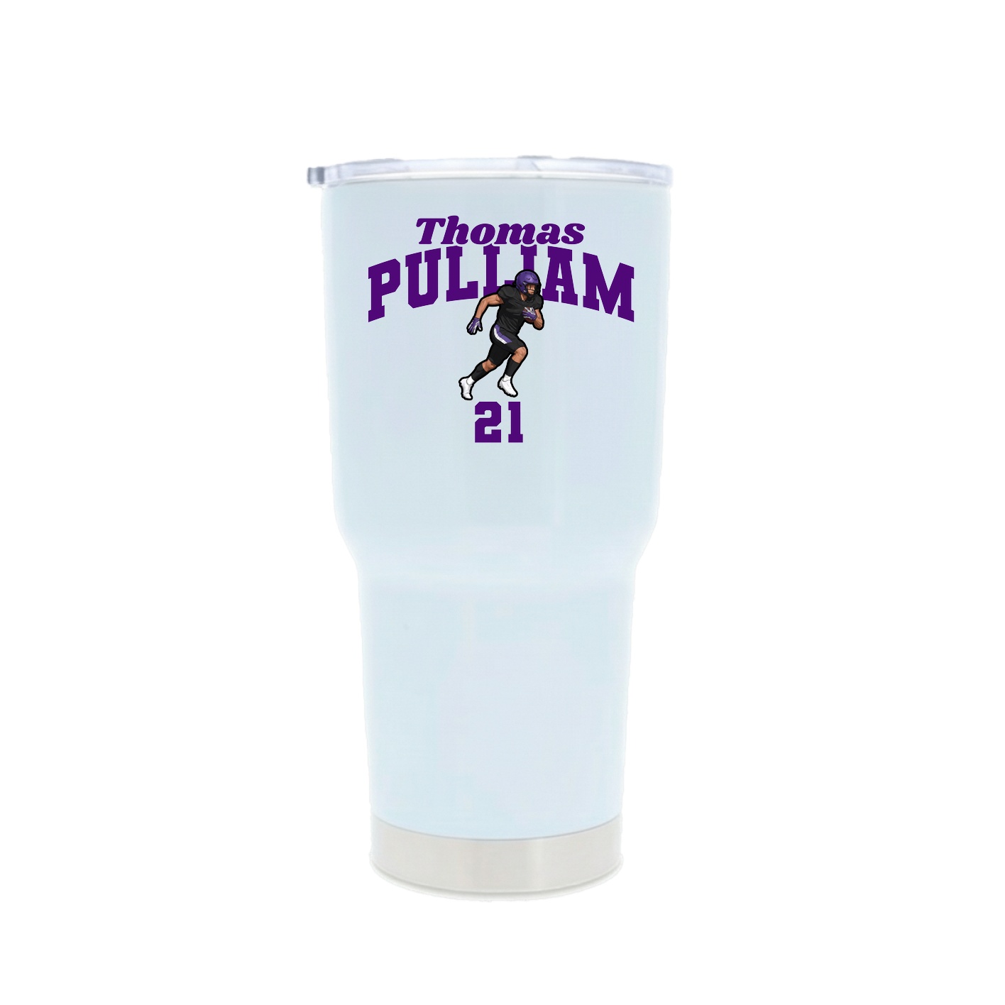 30oz Stainless Steel Tumbler — Signature Arch in White