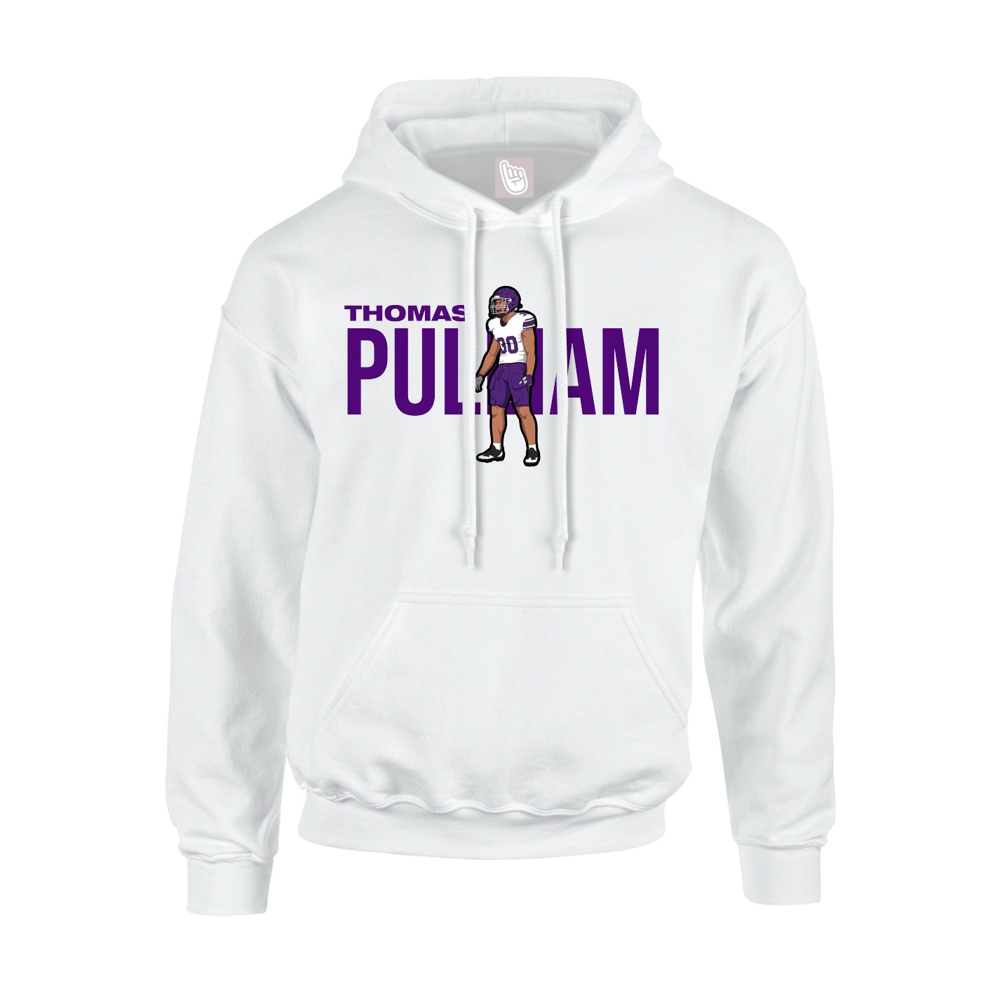 Youth Hoodie — Player Name in White