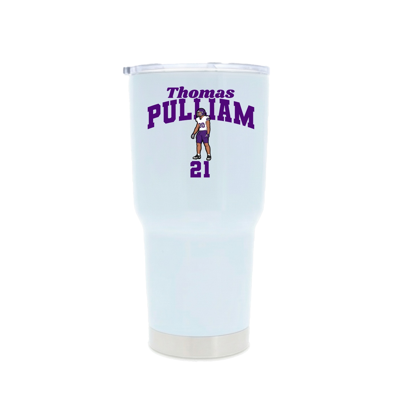 30oz Stainless Steel Tumbler — Signature Arch in White