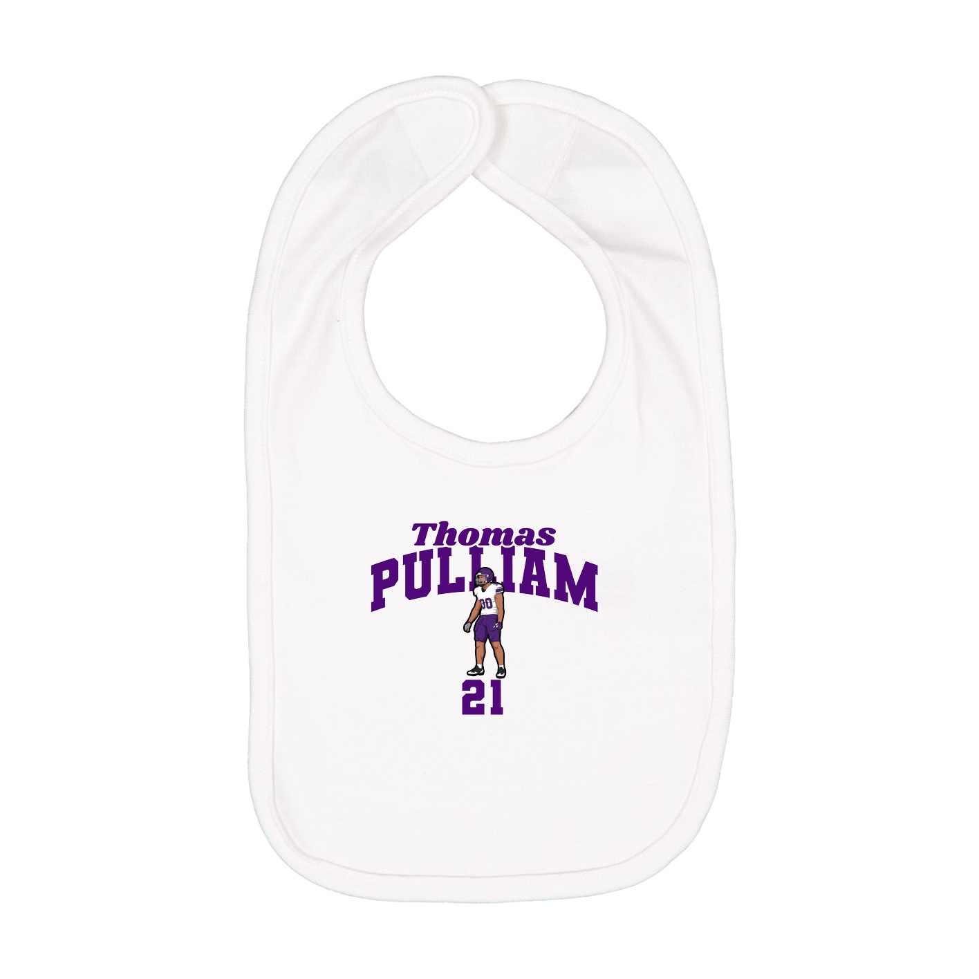 Infant Bib — Signature Arch in White