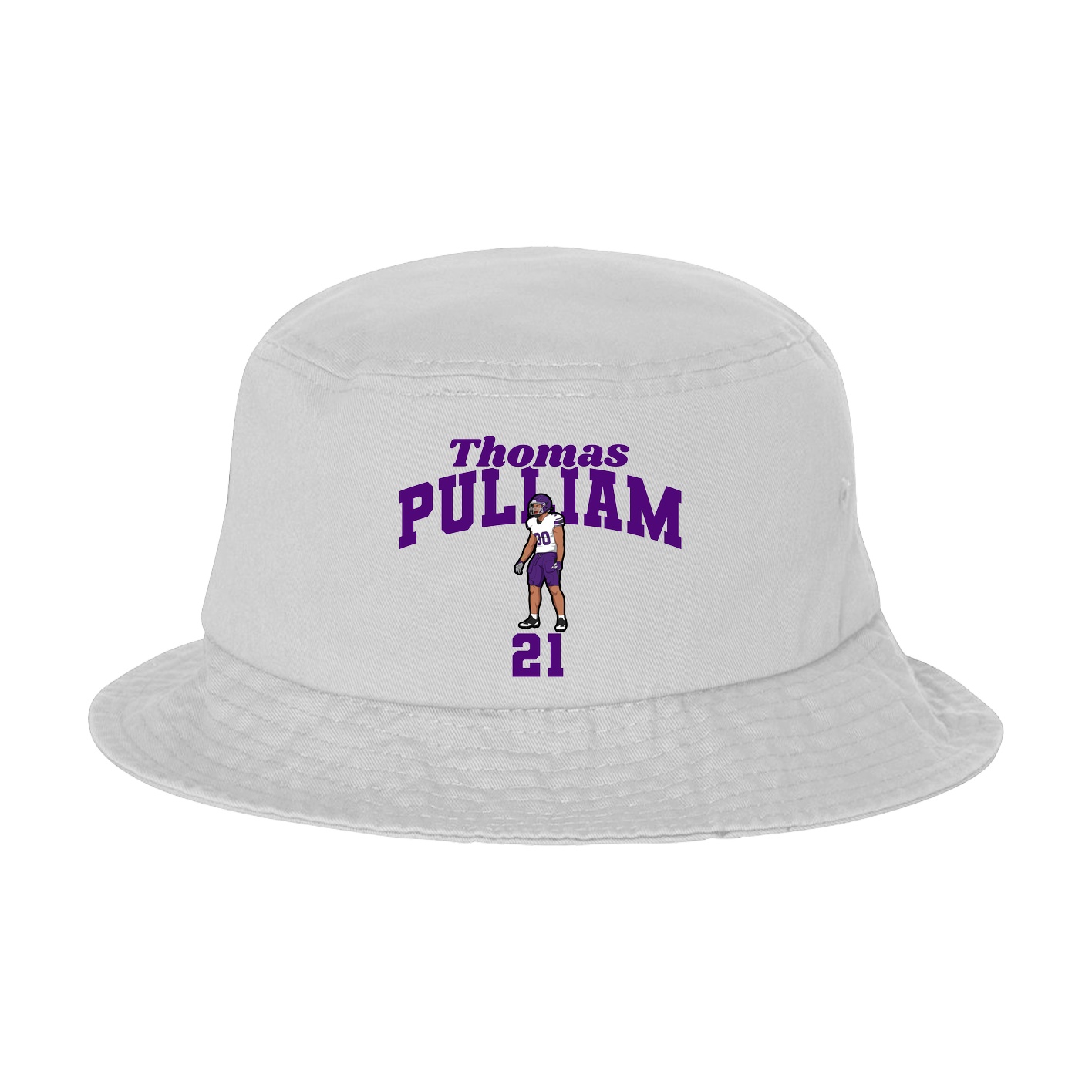 Bucket Cap — Signature Arch in White