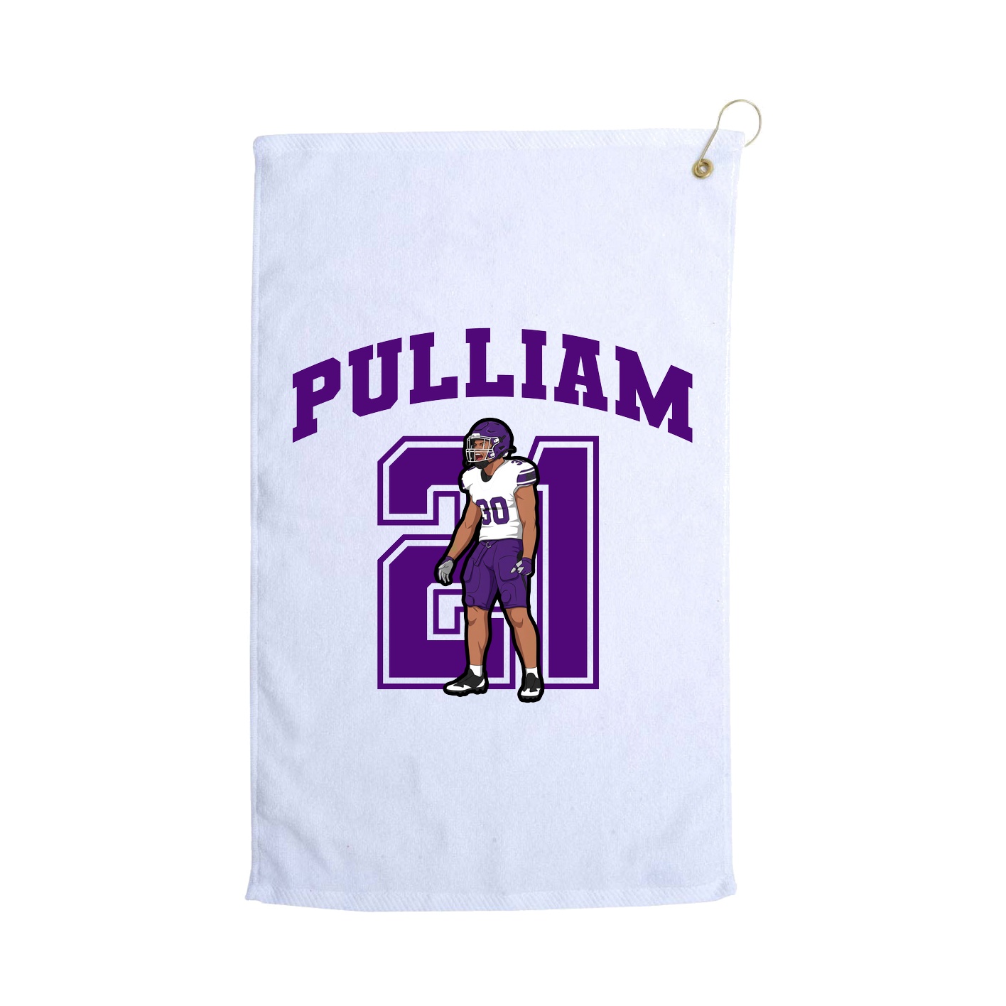 Golf Towel — Number in White