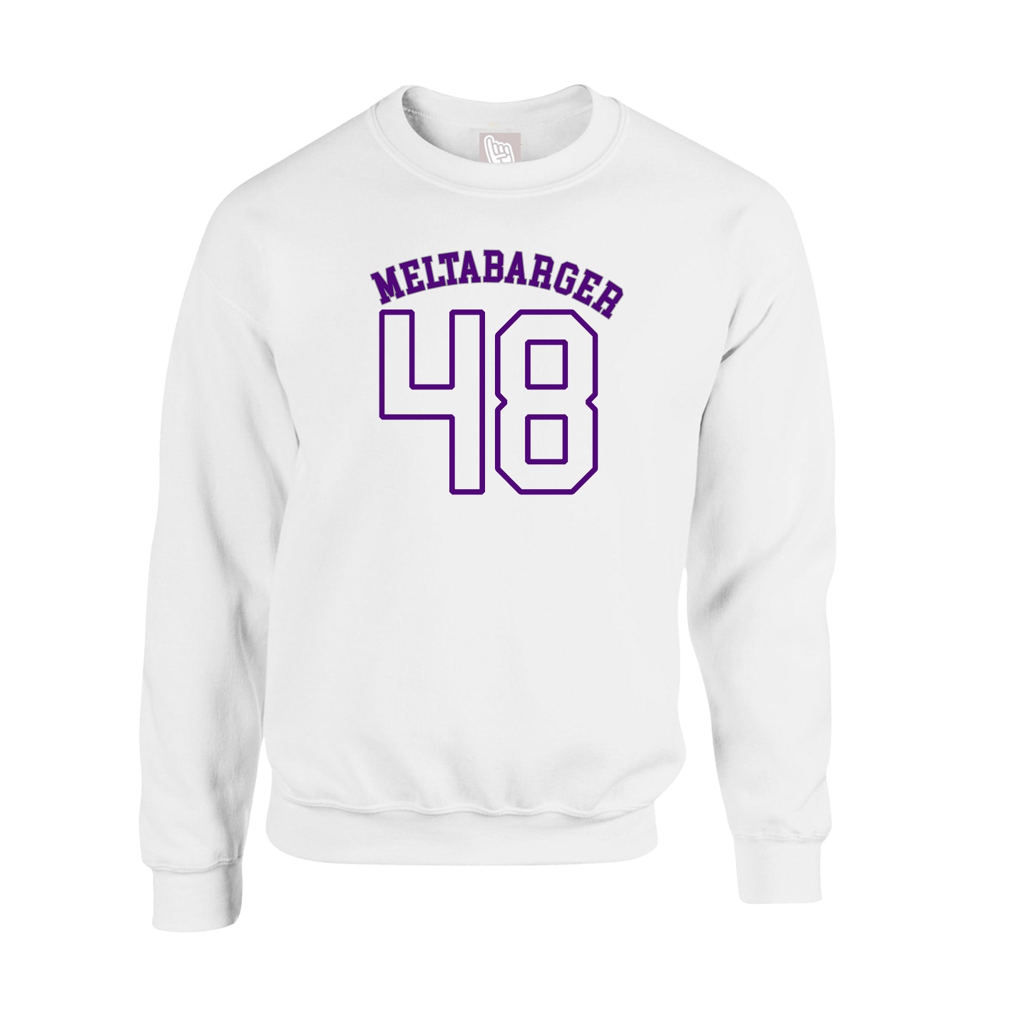 Fleece Crew — Shirsey Arch in White