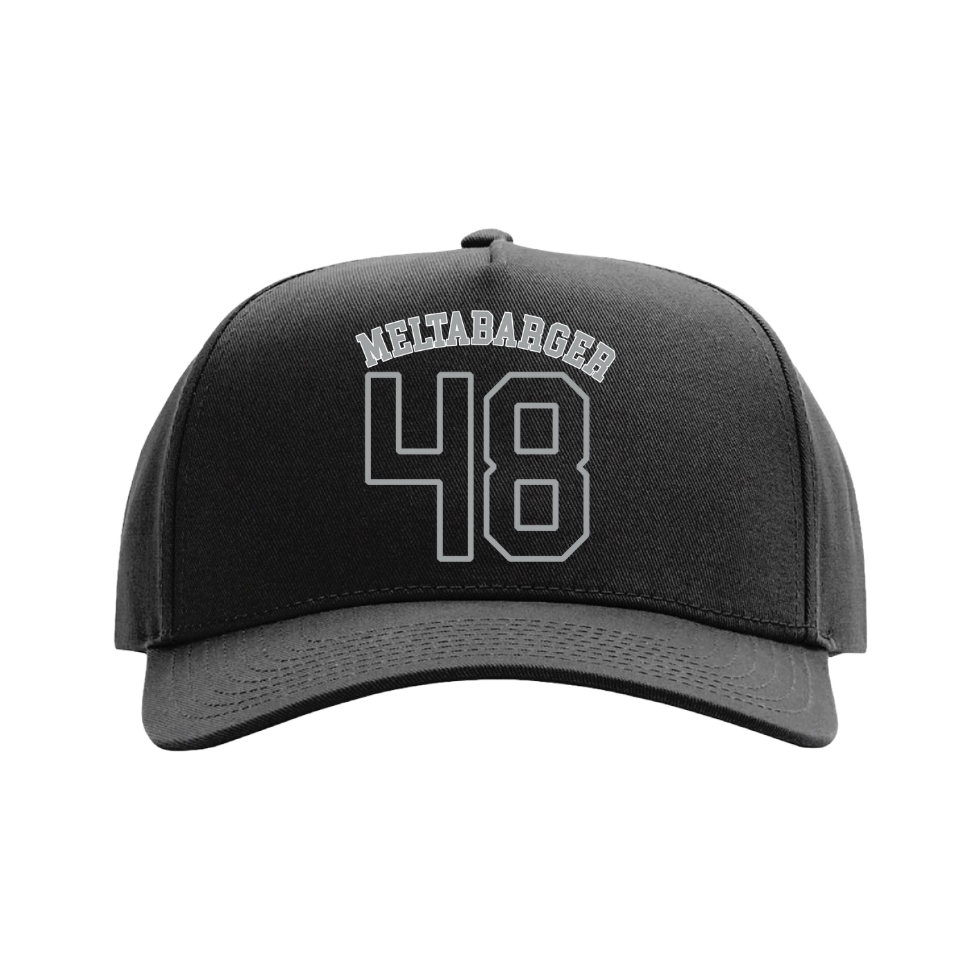Full Fabric Five-Panel Champ Cap — Shirsey Arch in Black