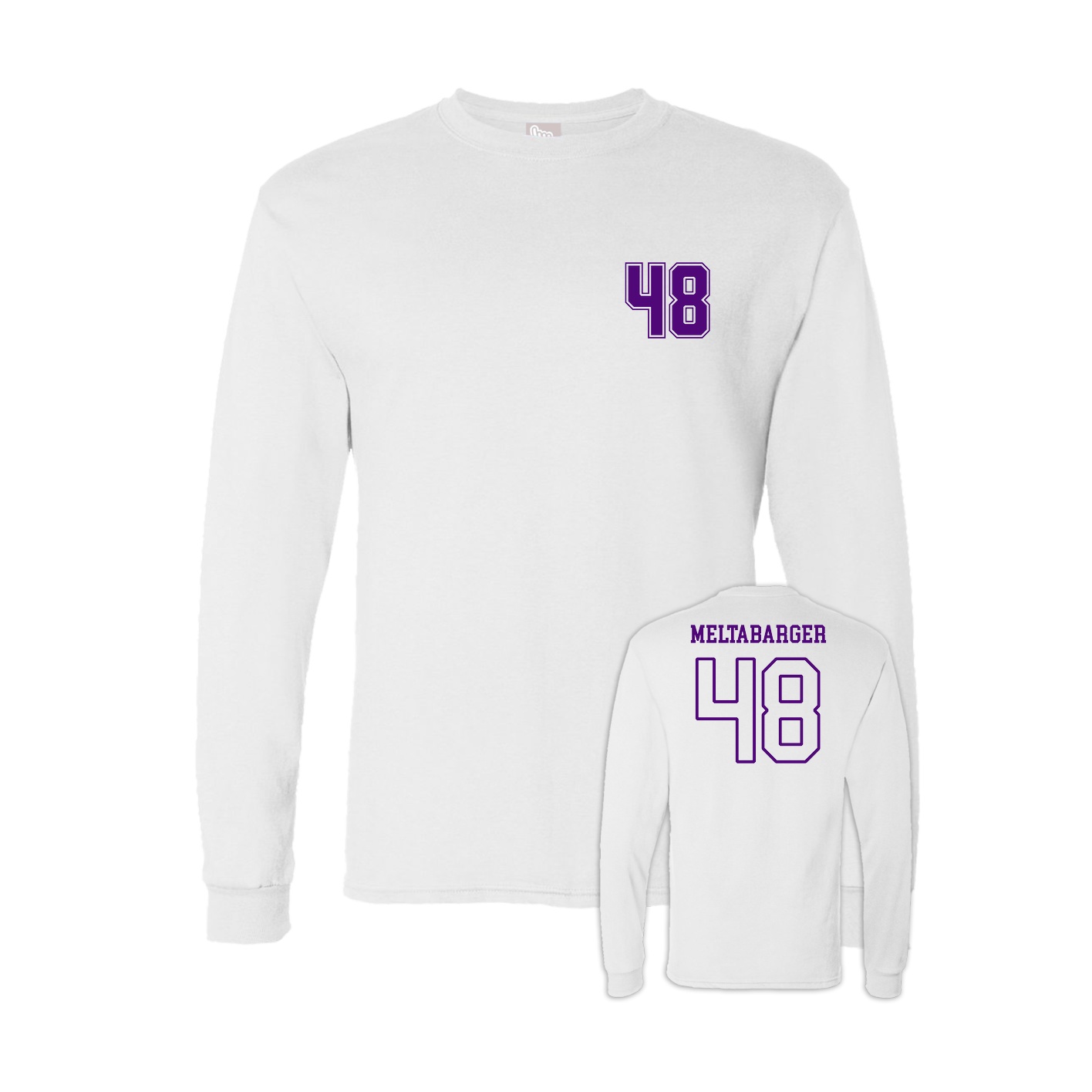 Long Sleeve Tee — Chest Back in White