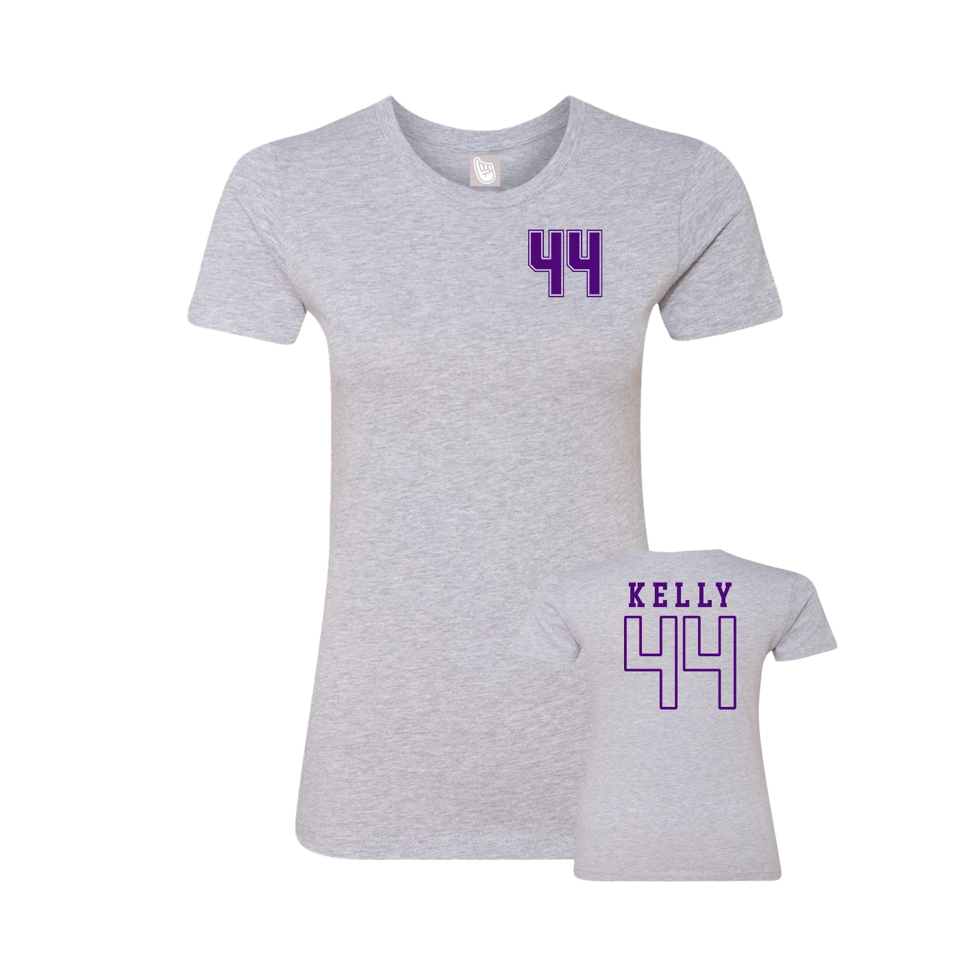 Womens Tee — Chest Back in Grey