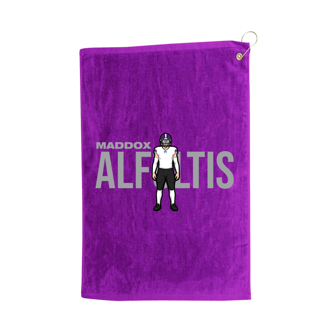 Golf Towel — Player Name in Purple