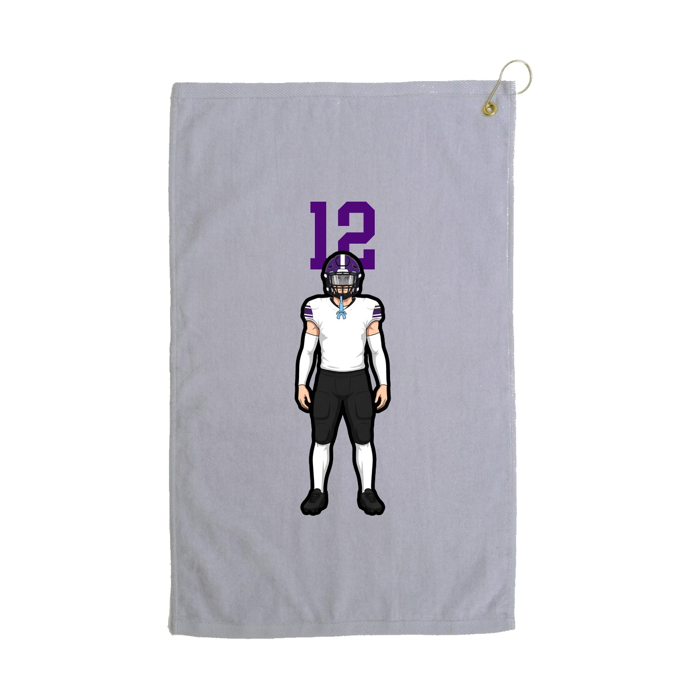 Golf Towel — Number Top in Grey