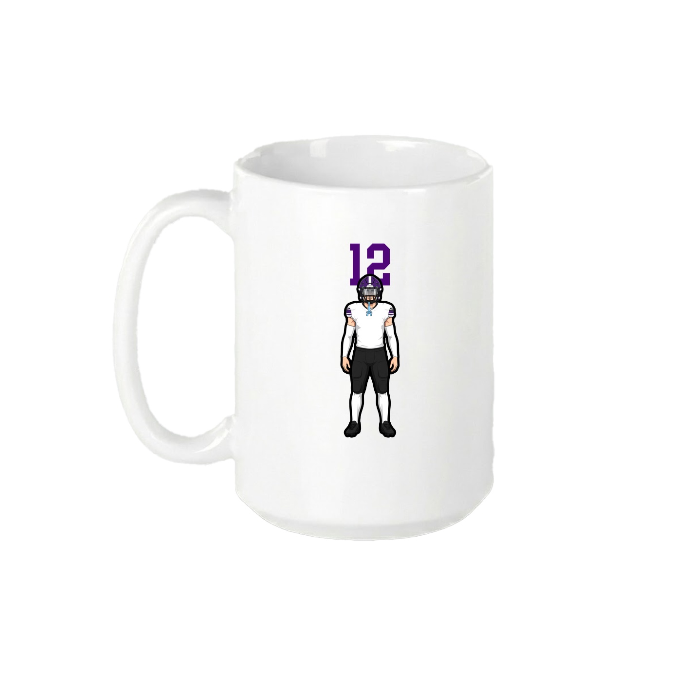 15oz Coffee Mug — Number Top in White