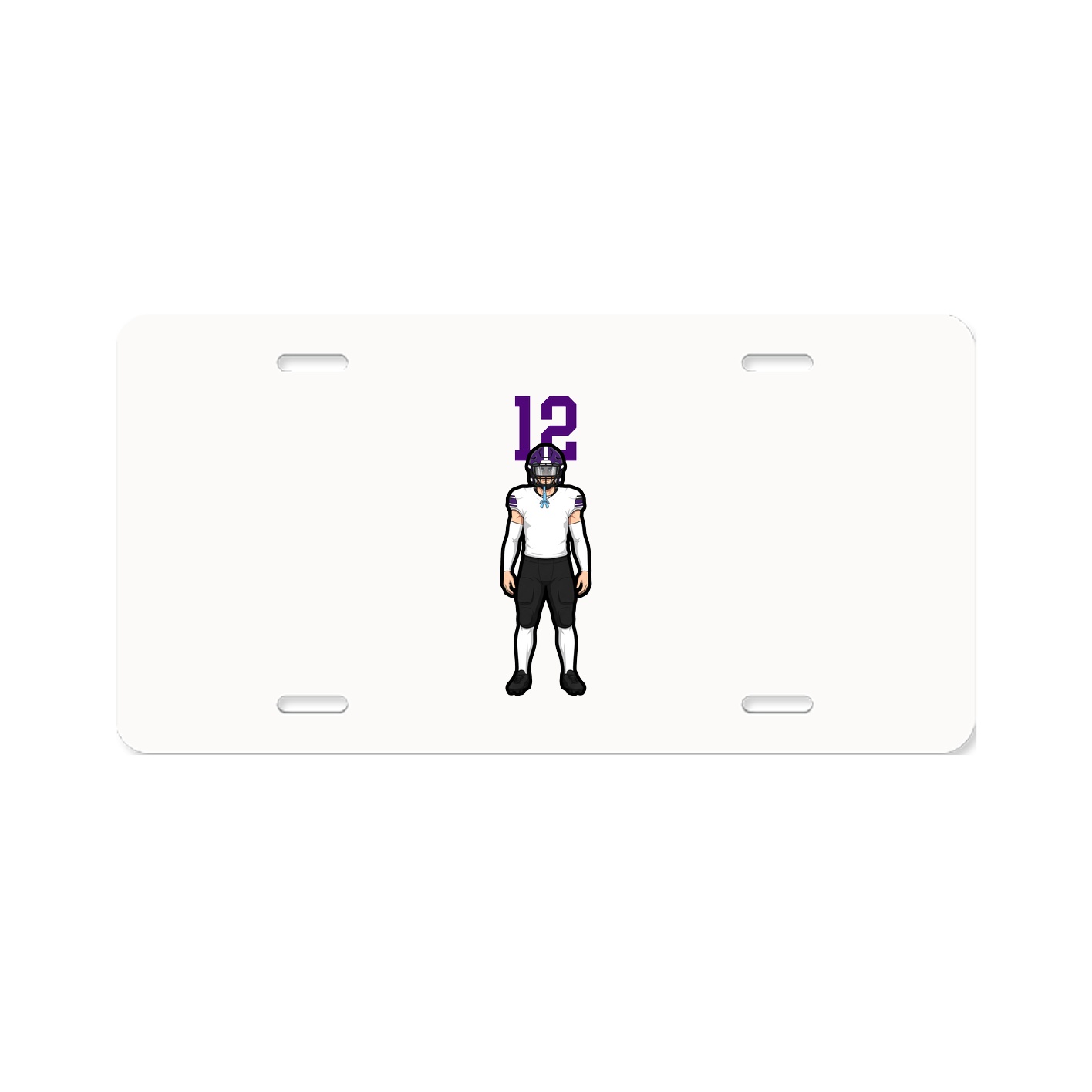 License Plate — Number Top in Classic