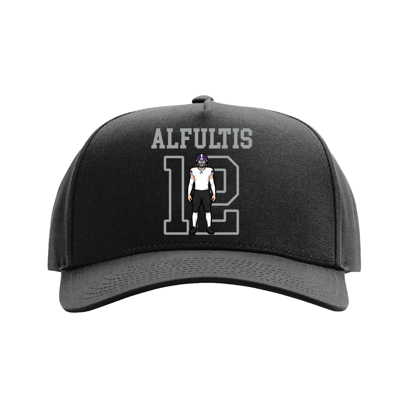 Full Fabric Five-Panel Champ Cap — Shirsey in Black