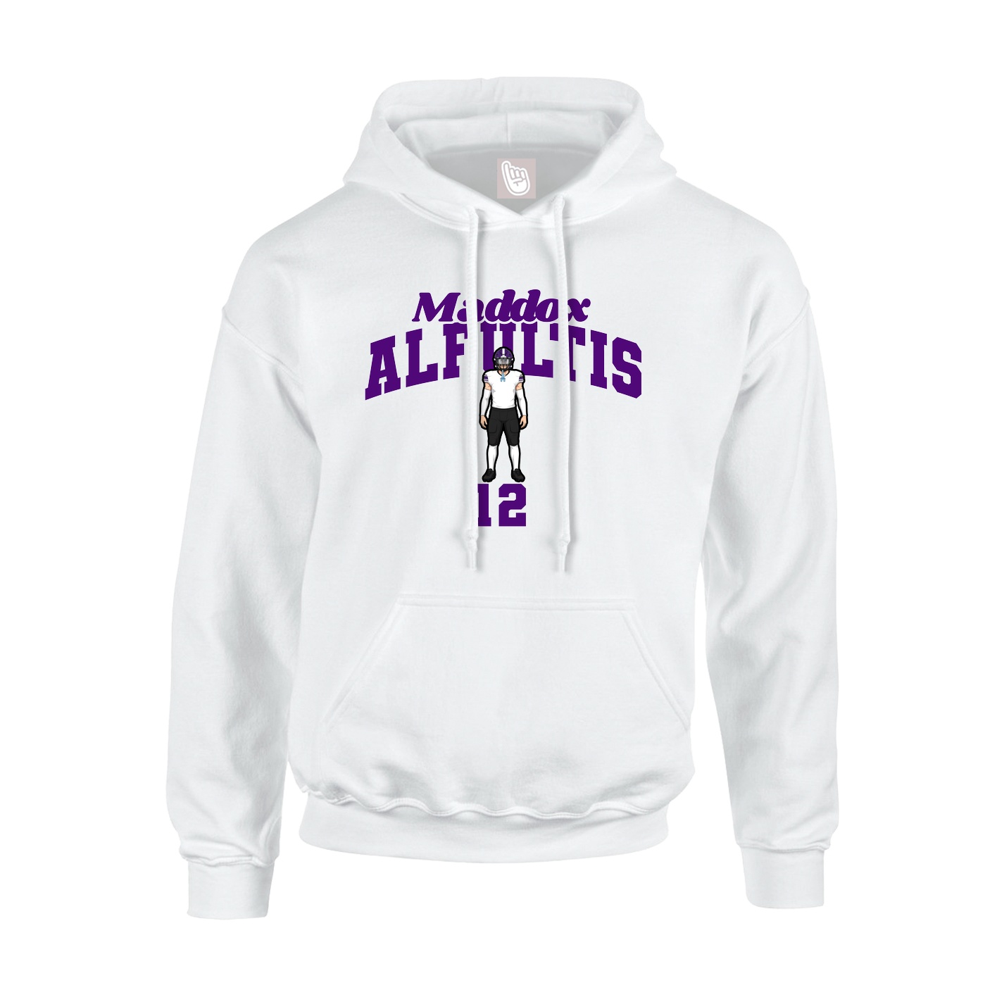 Hoodie — Signature Arch in White