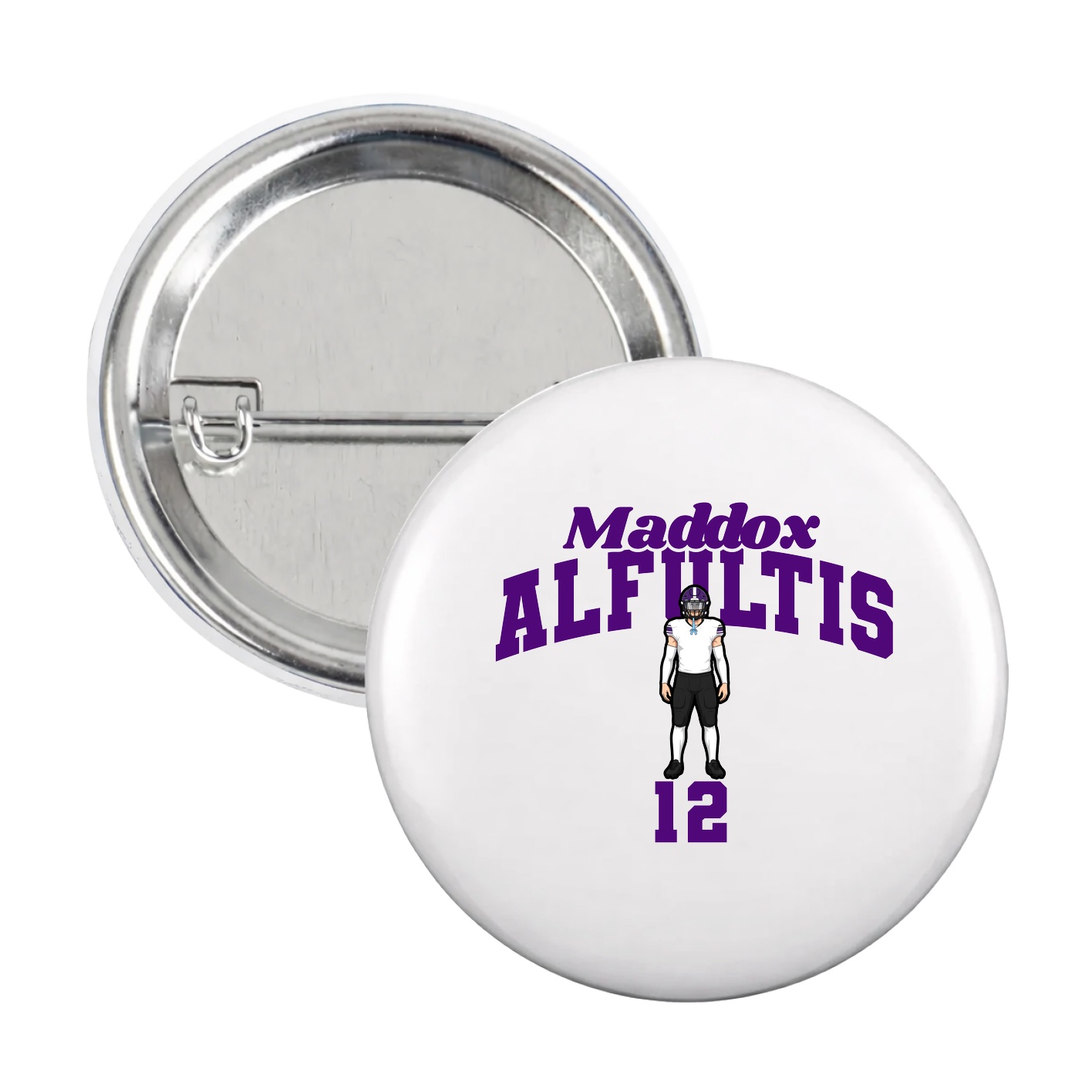 Game Day Button — Signature Arch in White