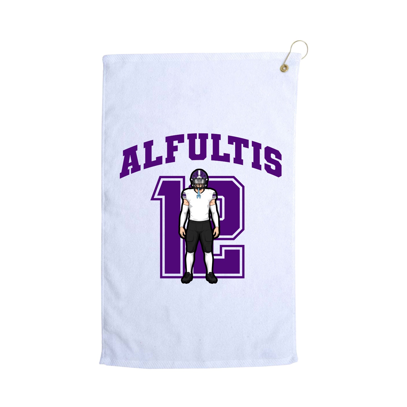 Golf Towel — Number in White