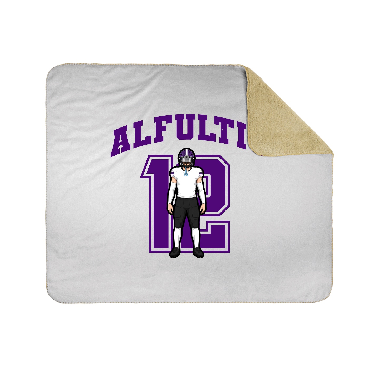 Throw Blanket — Number in White