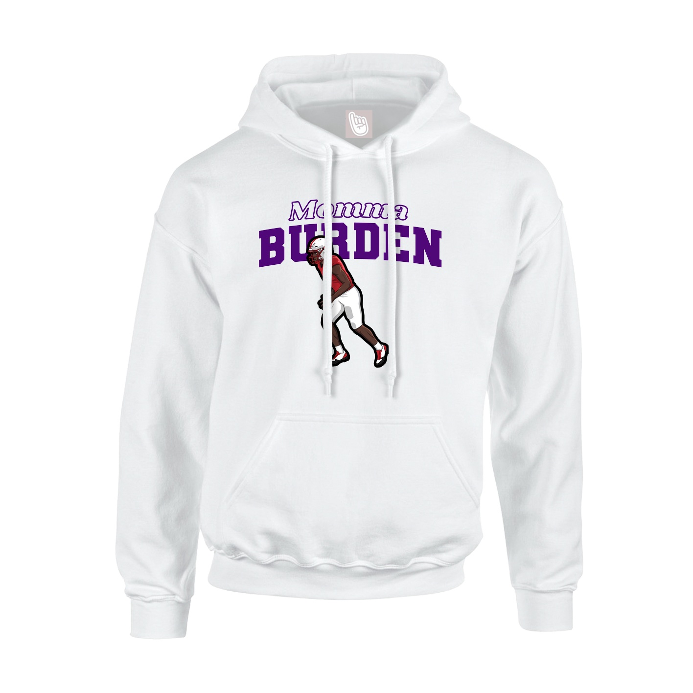 Youth Hoodie — Mothers Day Block in White