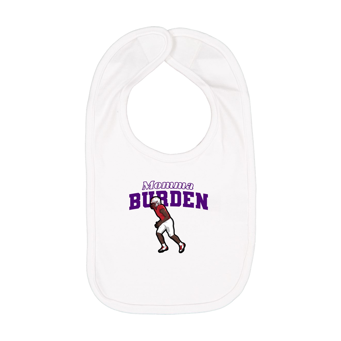 Infant Bib — Mothers Day Block in White