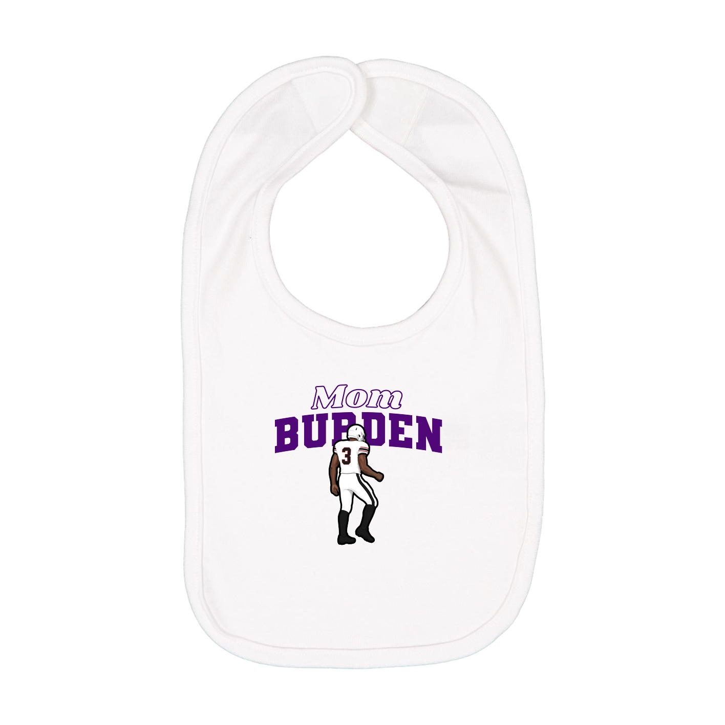 Infant Bib — Mothers Day Block in White