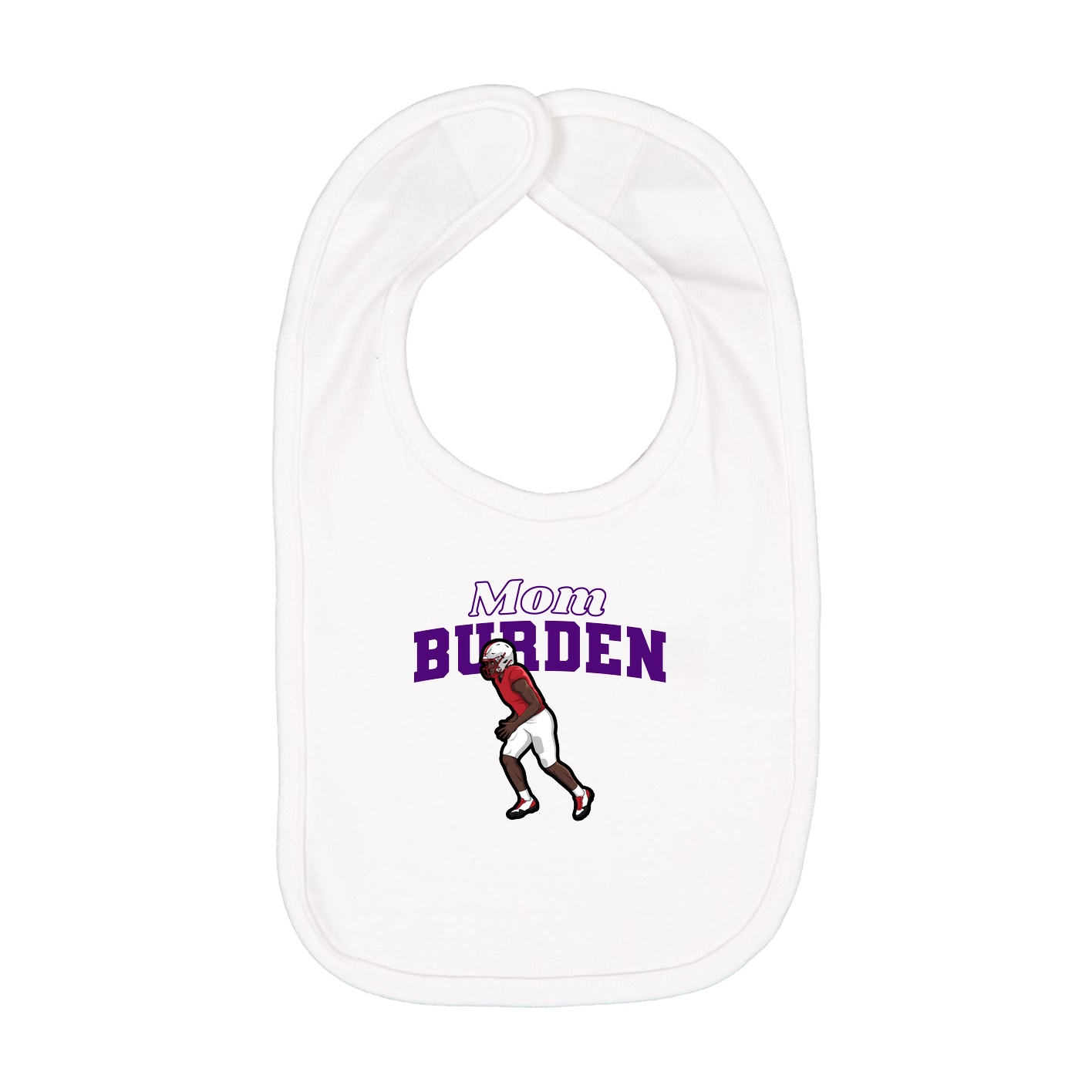 Infant Bib — Mothers Day Block in White