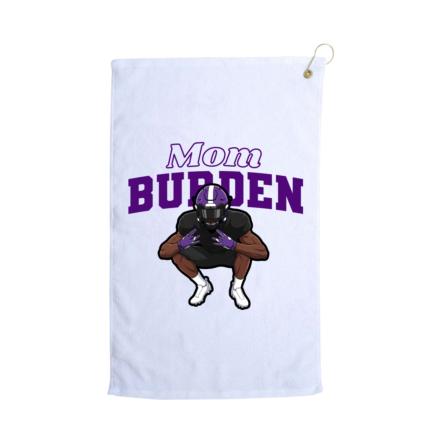 Golf Towel — Mothers Day Block in White