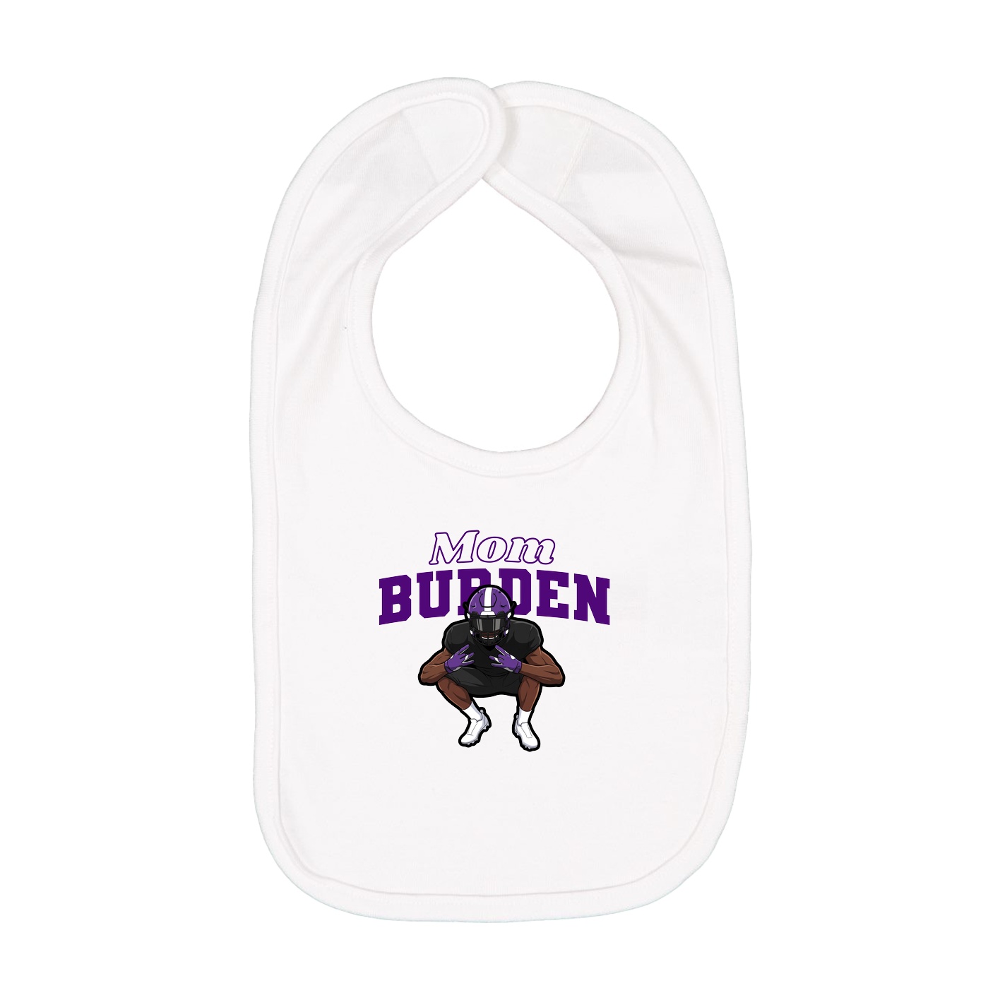 Infant Bib — Mothers Day Block in White