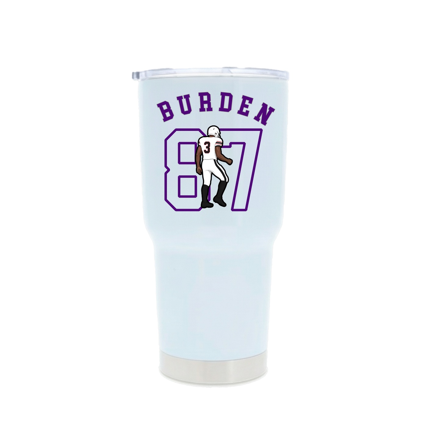 30oz Stainless Steel Tumbler — Shirsey Arch in White