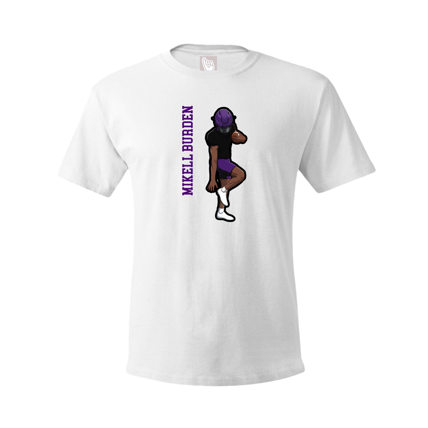 Tee — Name Vertical in White