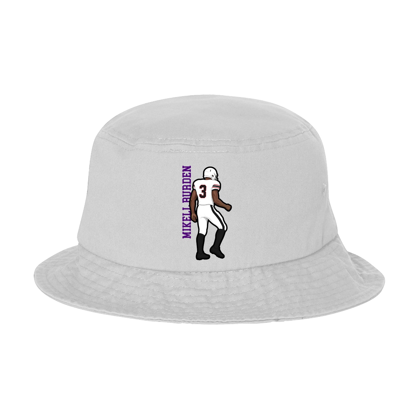 Bucket Cap — Name Vertical in White