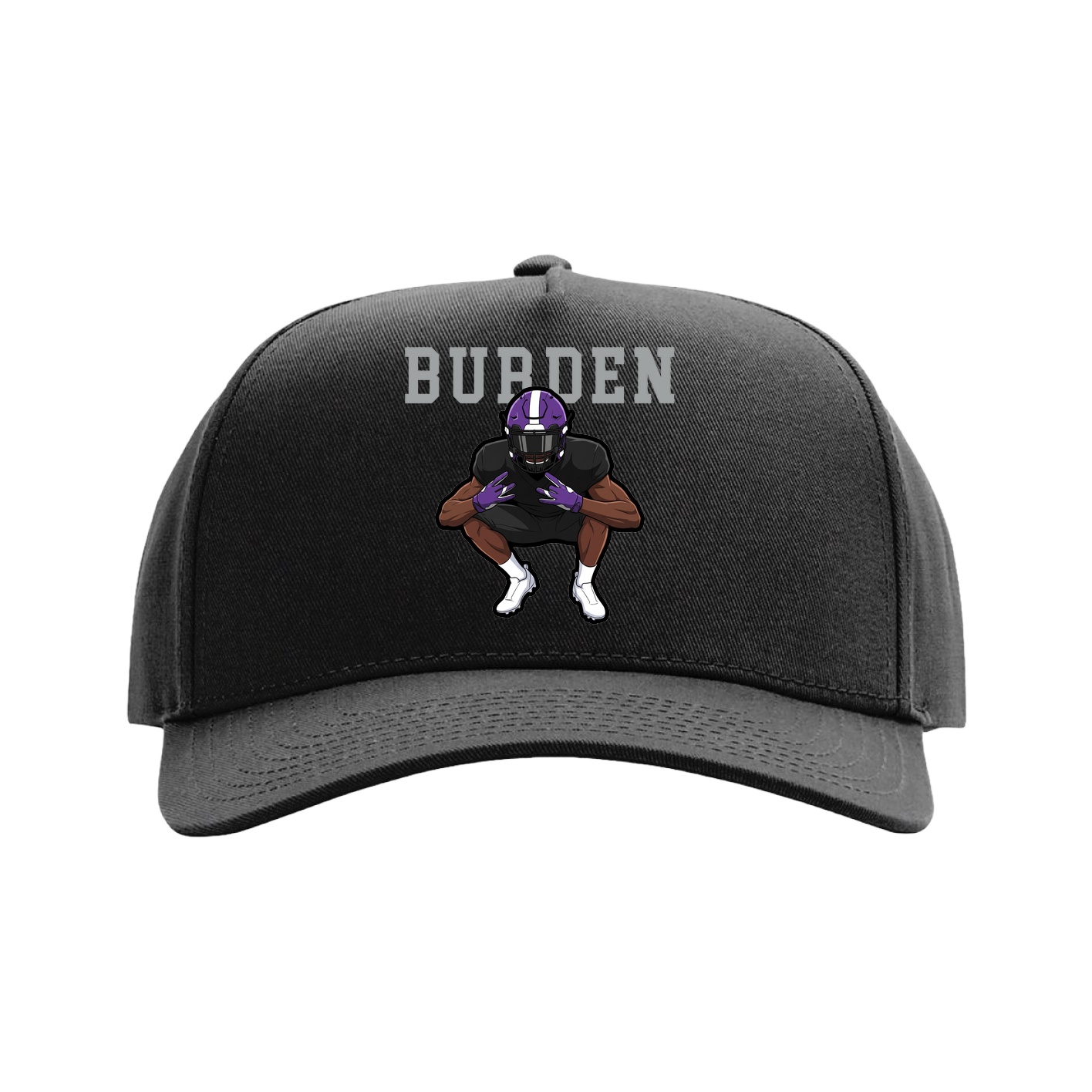 Full Fabric Five-Panel Champ Cap — Shirsey in Black