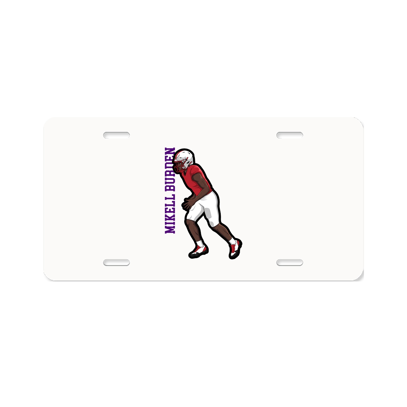 License Plate — Name Vertical in Classic