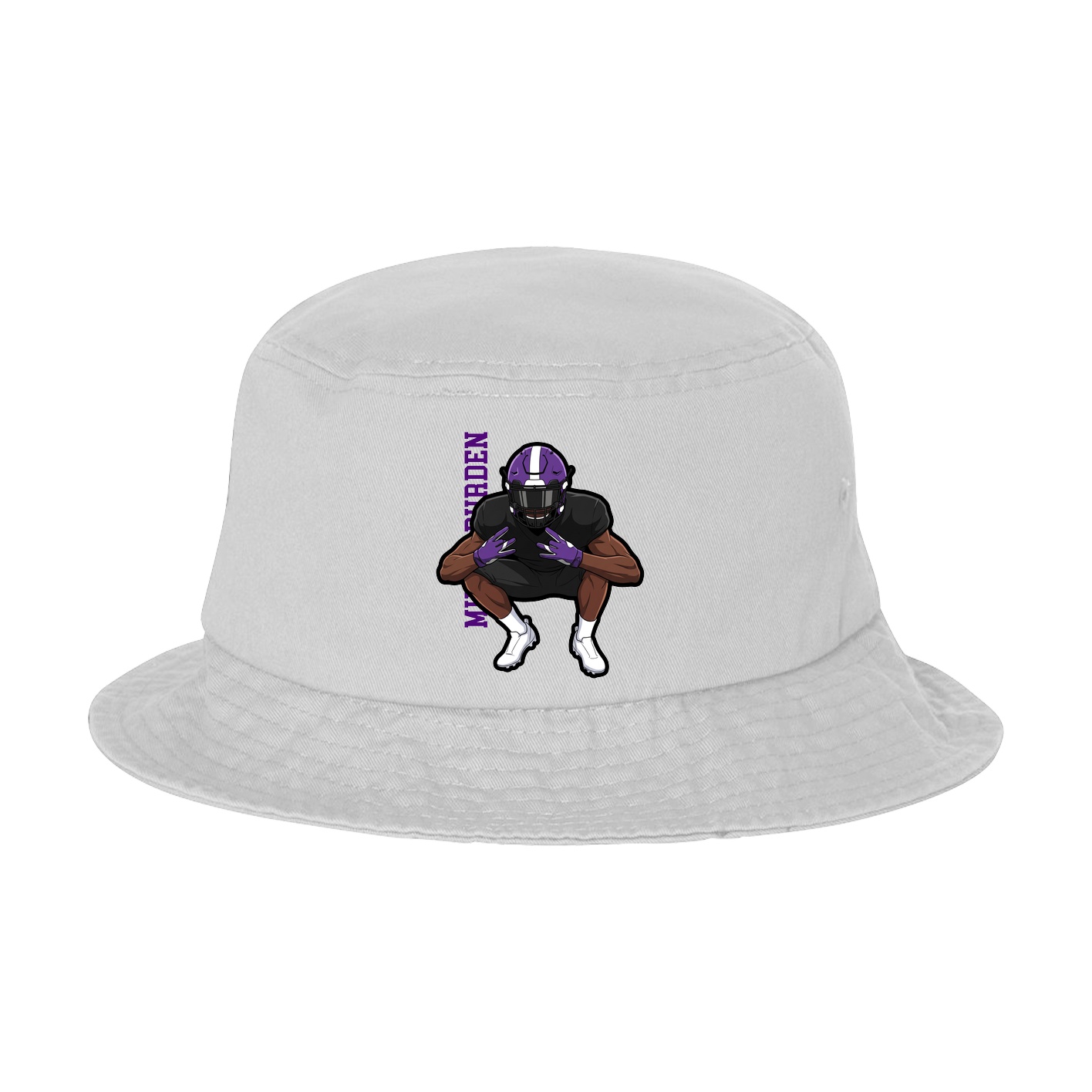 Bucket Cap — Name Vertical in White