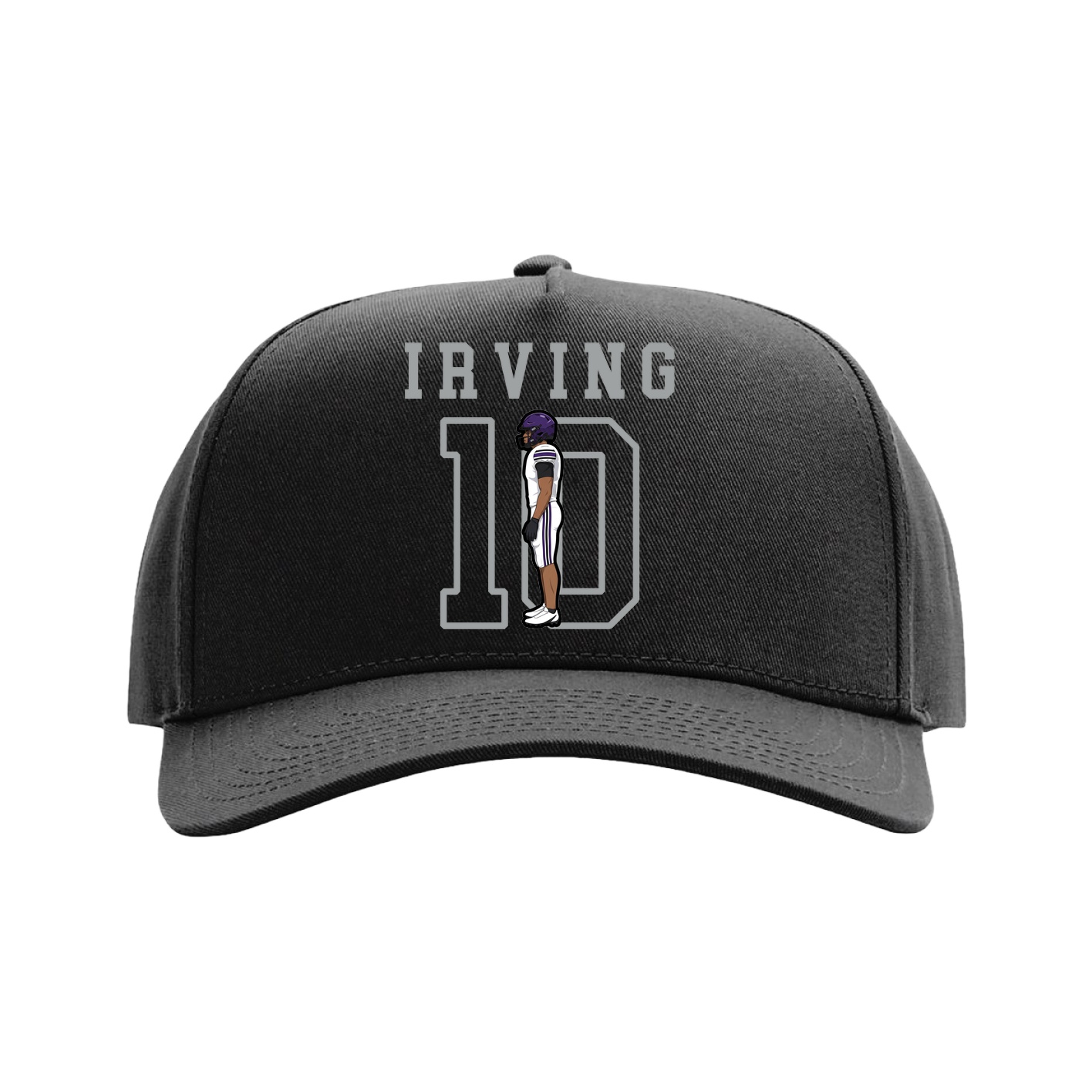 Full Fabric Five-Panel Champ Cap — Shirsey in Black