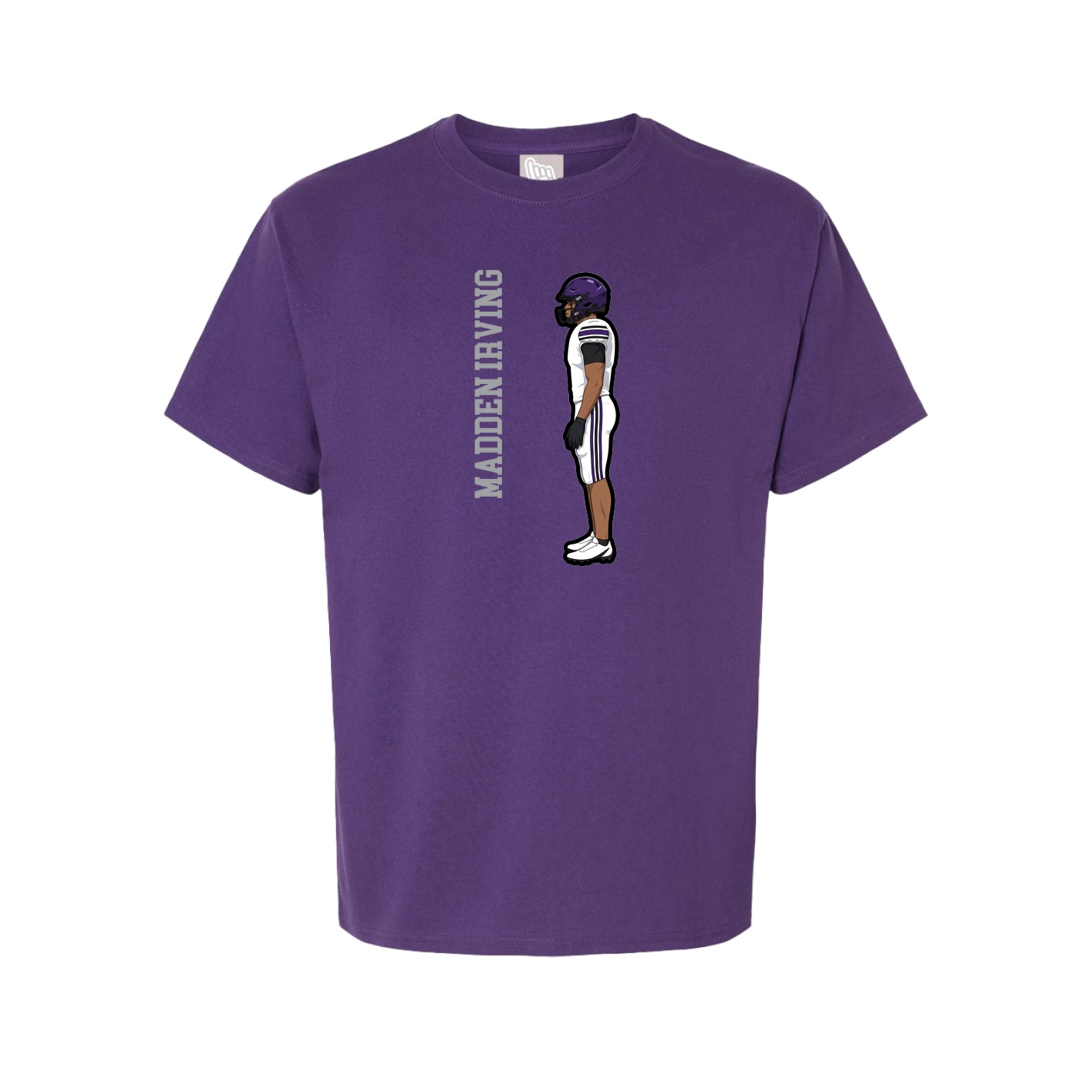 Youth Tee — Name Vertical in Purple