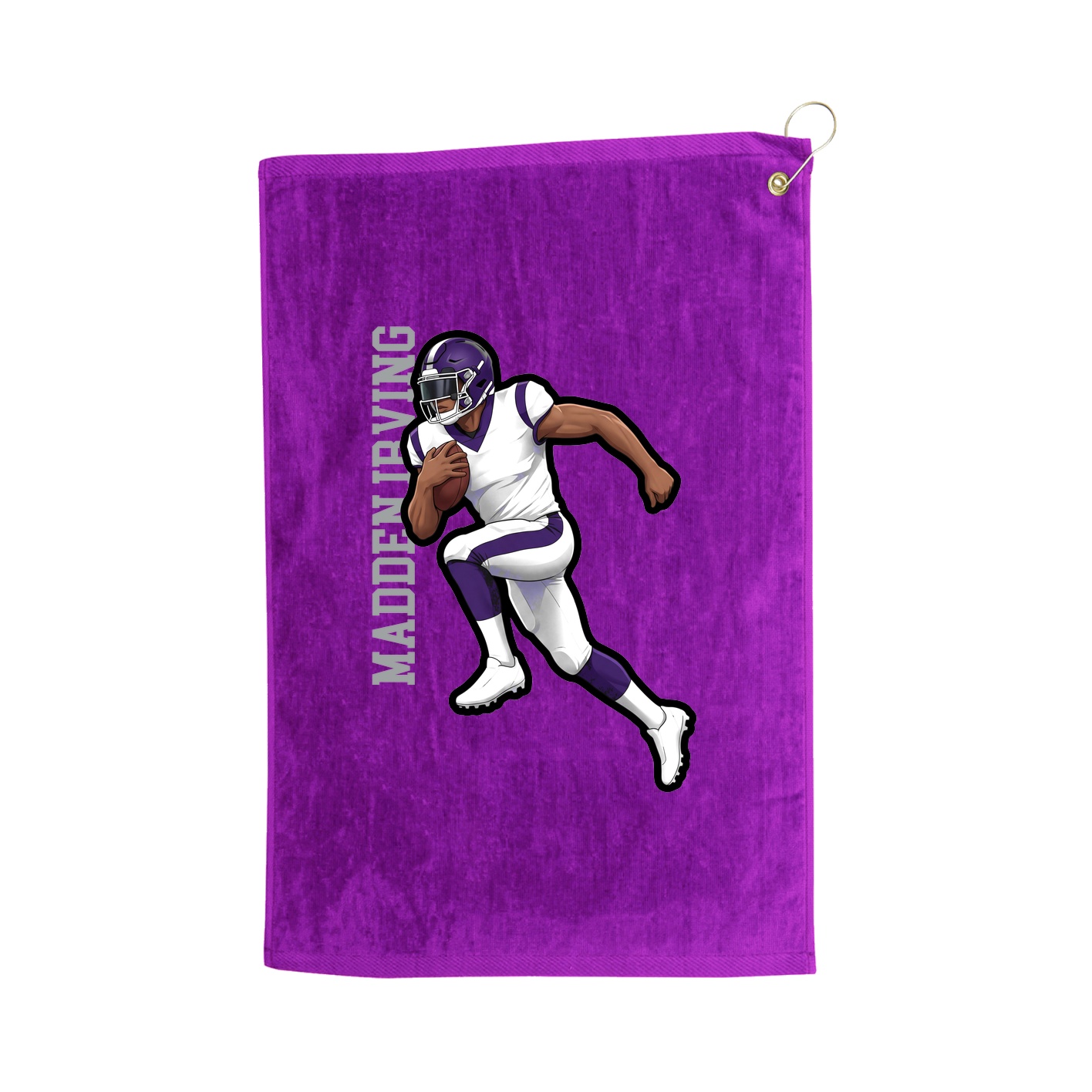 Golf Towel — Name Vertical in Purple