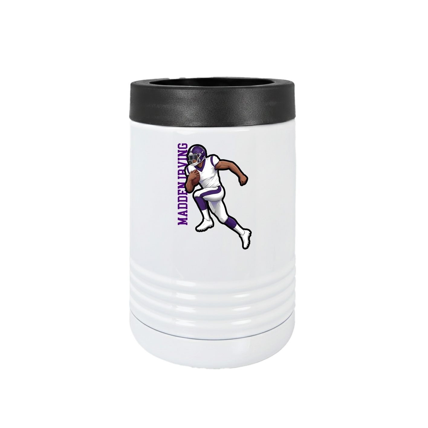 Beverage Holder — Name Vertical in White