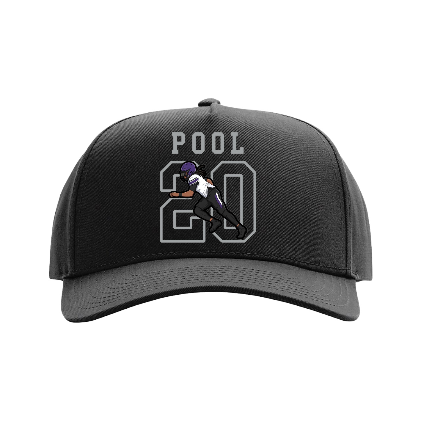 Full Fabric Five-Panel Champ Cap — Shirsey in Black