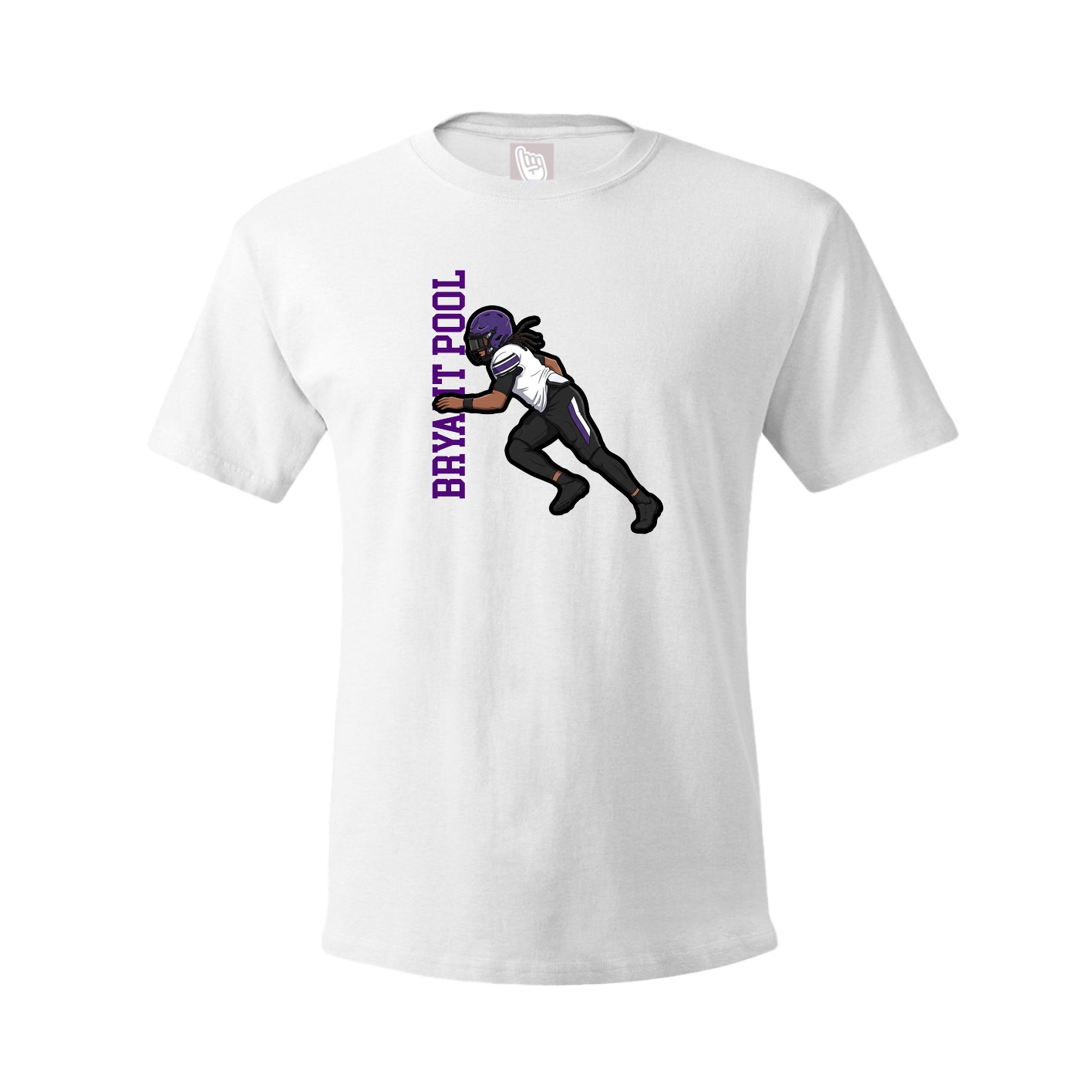 Tee — Name Vertical in White