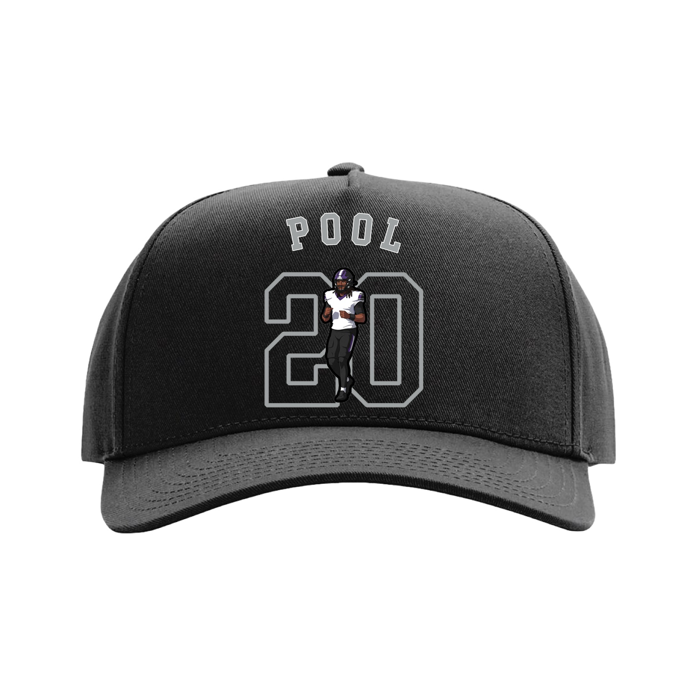 Full Fabric Five-Panel Champ Cap — Shirsey Arch in Black