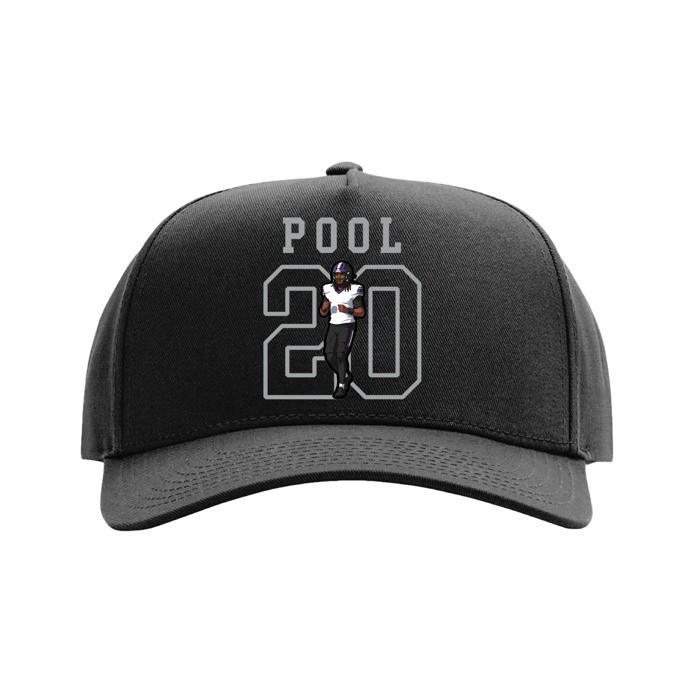 Full Fabric Five-Panel Champ Cap — Shirsey in Black