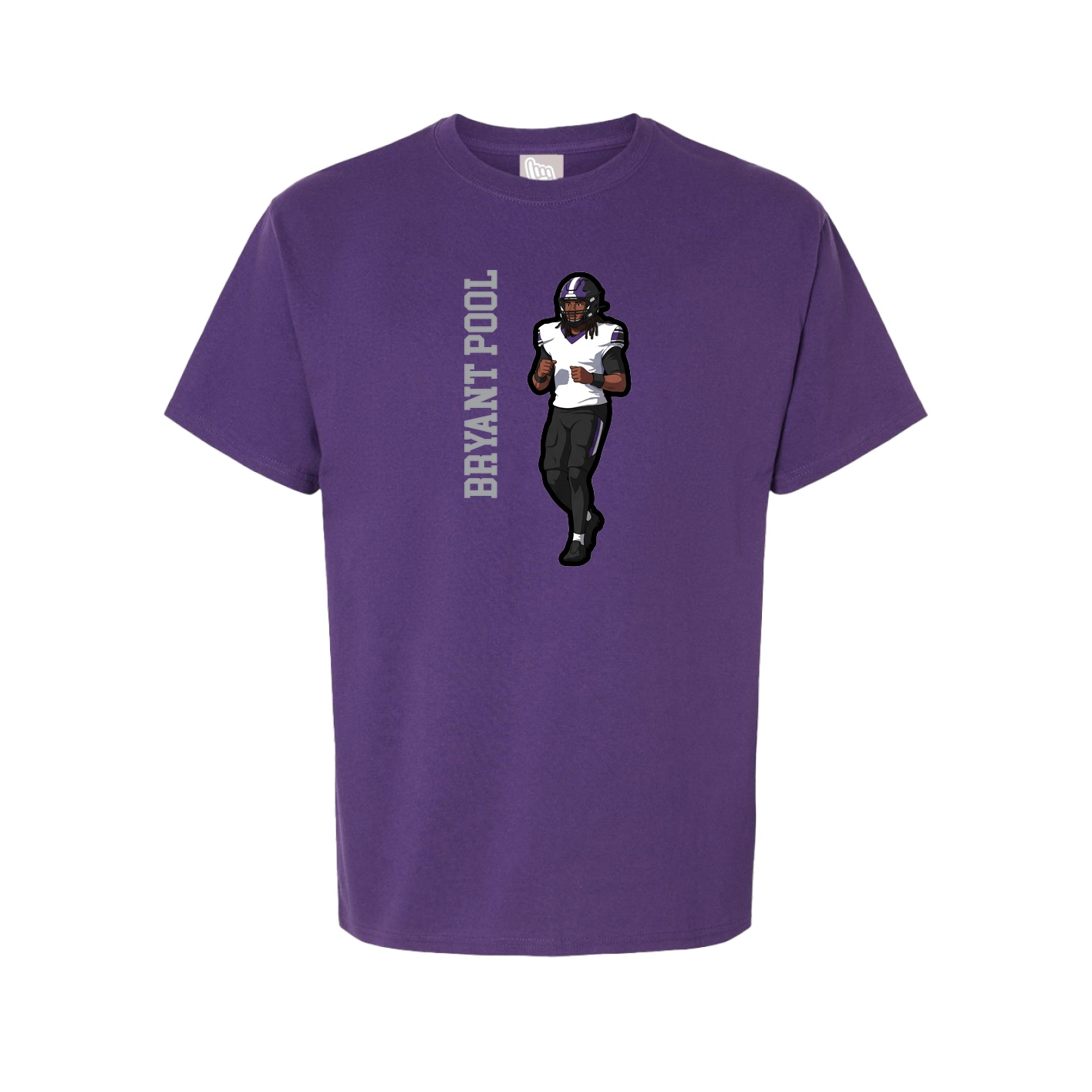 Youth Tee — Name Vertical in Purple