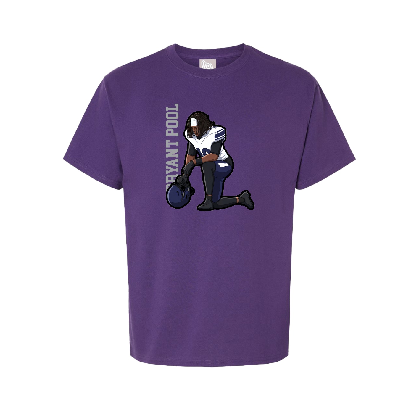 Tee — Name Vertical in Purple