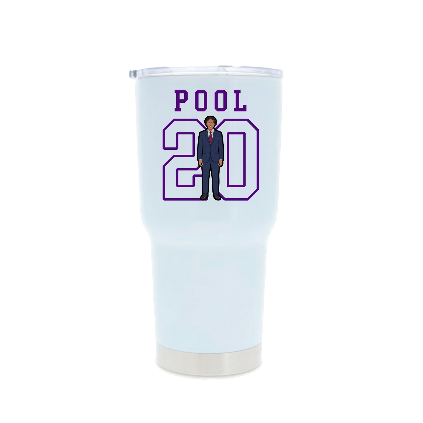 30oz Stainless Steel Tumbler — Shirsey in White