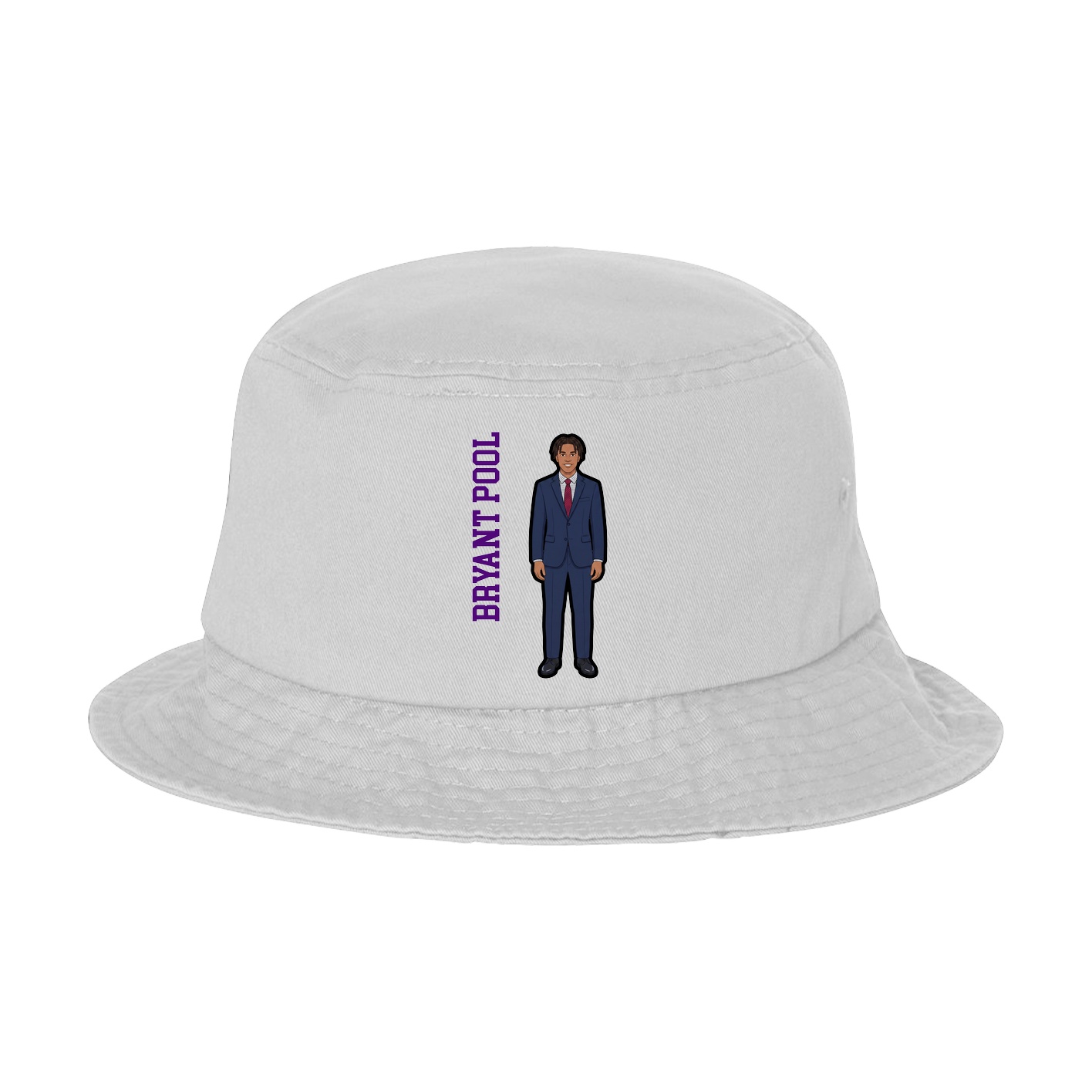 Bucket Cap — Name Vertical in White