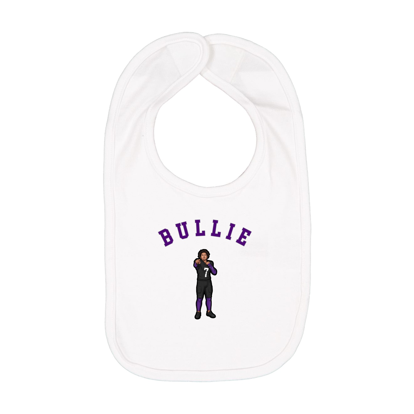 Infant Bib — Shirsey Arch in White