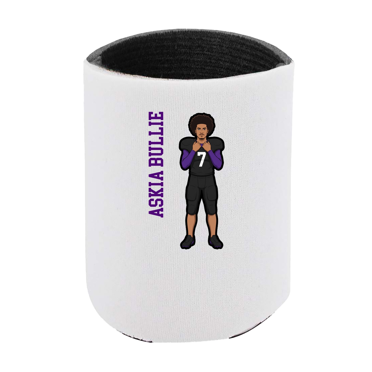 Can Holder — Name Vertical in White
