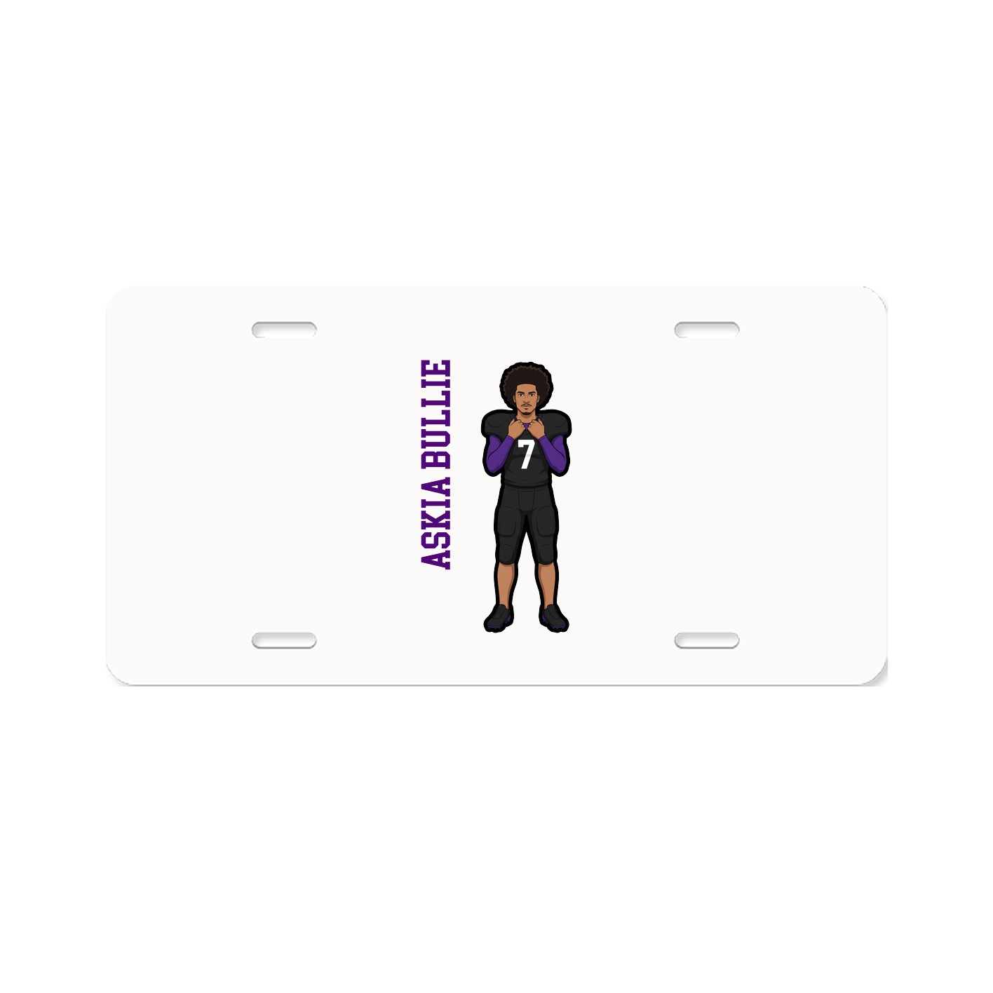 License Plate — Name Vertical in Classic