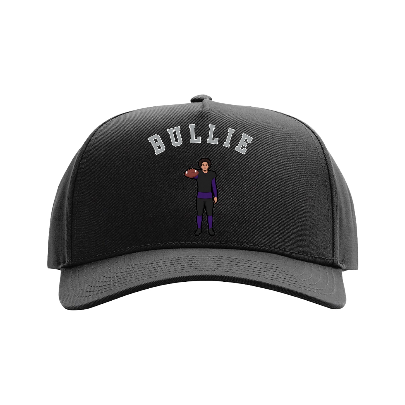 Full Fabric Five-Panel Champ Cap — Shirsey Arch in Black