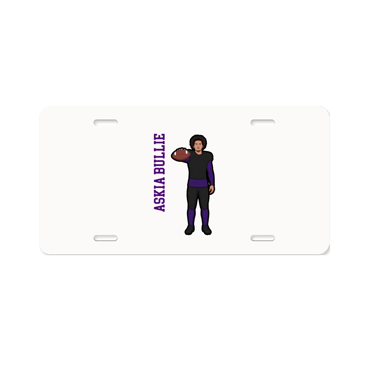 License Plate — Name Vertical in Classic
